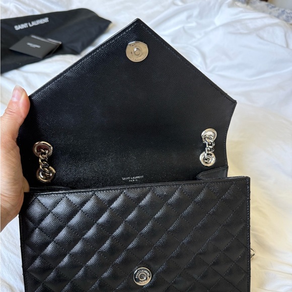 Saint Laurent Envelope Bag - Small, Black - Picture 8 of 11